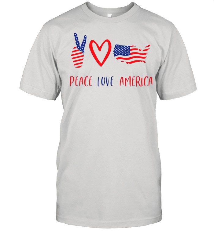 Independence Day 4th Of July Peace Love America shirt Classic Men's T-shirt