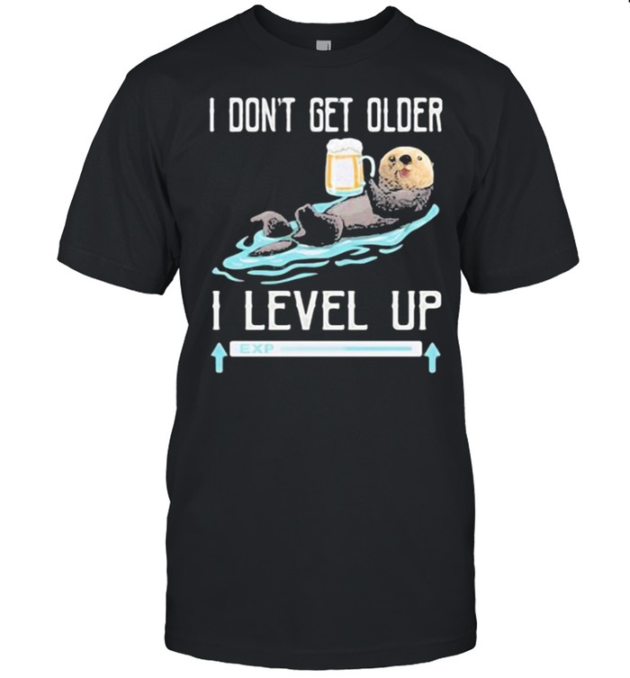 sloth i dont get older i level up shirt
