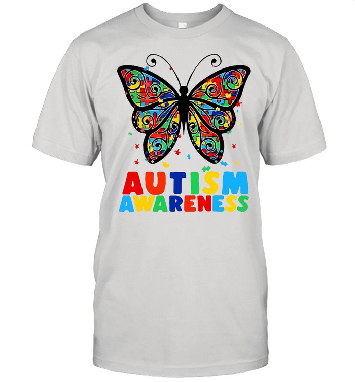 Autism Awareness Butterfly Accept Understand Puzzle Pieces T-shirt Classic Men's T-shirt