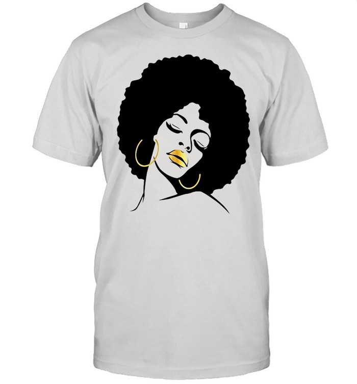 Afro Diva Black Girl Magic Gift Lips Natural Melanin  Classic Men's T-shirt