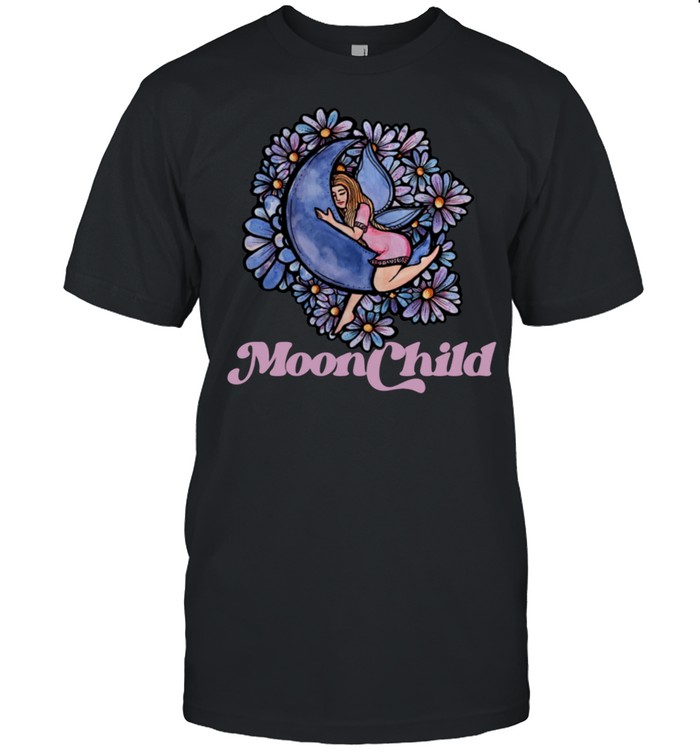 MoonChild Purple Faeries Artwork floral shirt