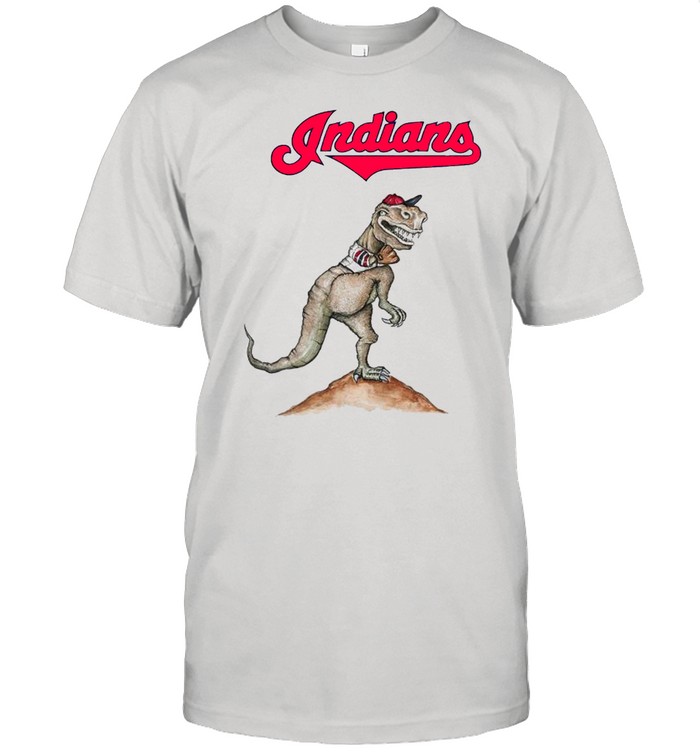 Cleveland Indians T-Rex throw a baseball shirt Classic Men's T-shirt
