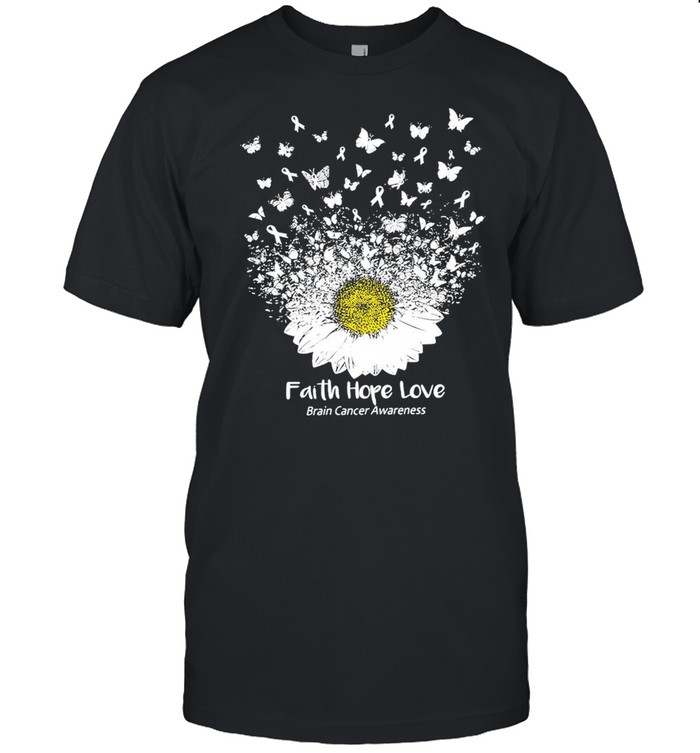 Faith Hope Love Brain Cancer Awareness T-shirt Classic Men's T-shirt
