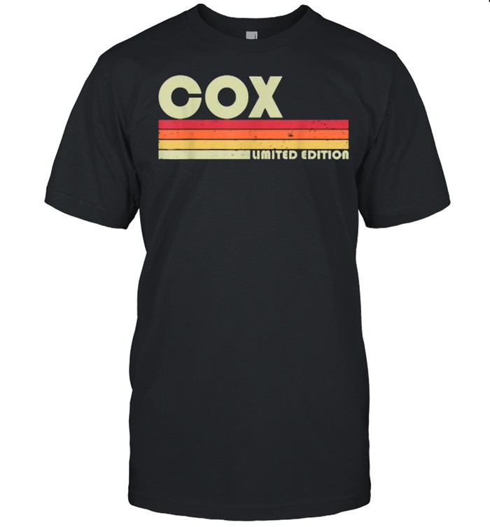 COX Surname Funny Retro Birthday Reunion Shirt