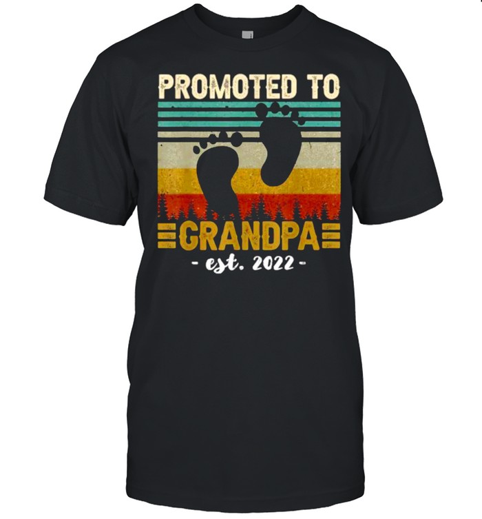 Promoted To Grandpa 2022 Grandfather 2022 Vintage Shirt