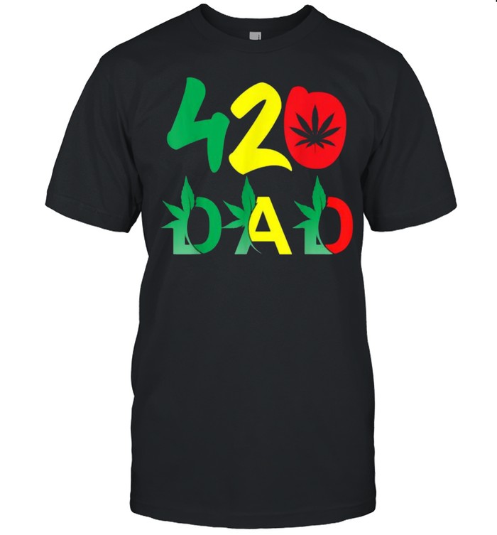 420 Dad Funny Weed Smoke Dope Father Smoker Smoking Cannabis T- Classic Men's T-shirt