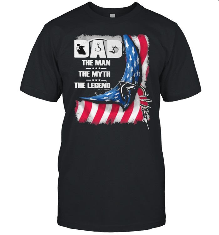 Dad The Man The Myth And The Legend American Flag  Classic Men's T-shirt