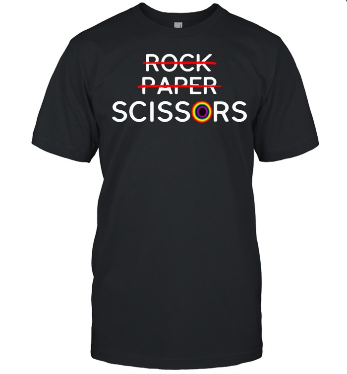 Rock Paper Scissors Lesbian Pride Rainbow LGBT T- Classic Men's T-shirt