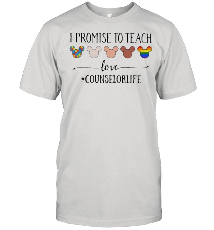 I Promise To Teach Love Counselorlife Autism LGBT  Classic Men's T-shirt