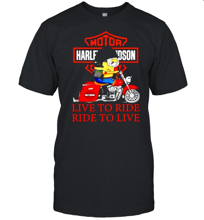 Minion Harley Davidson live to ride ride to live shirt