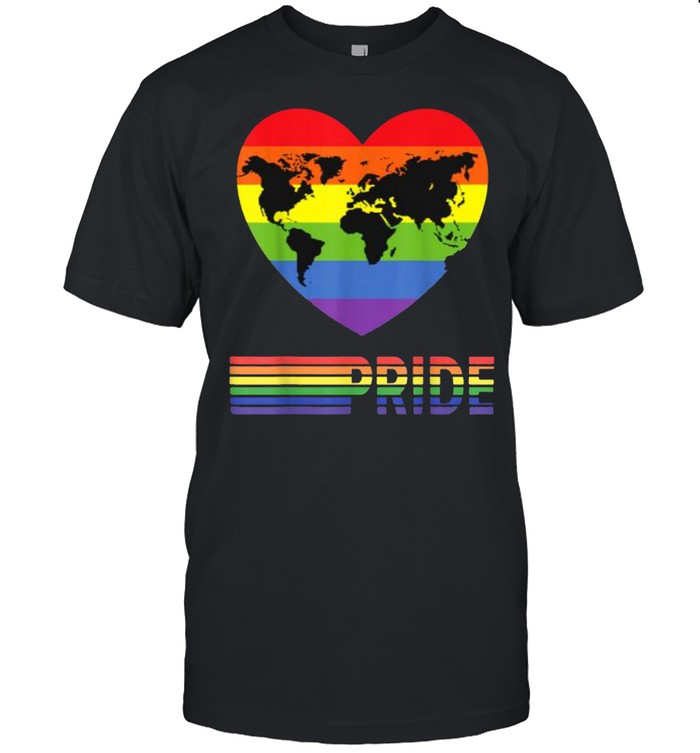 Pride Rainbow Love Earth World Lesbian T- Classic Men's T-shirt