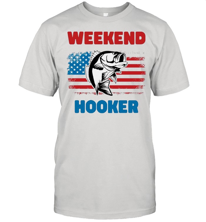 Weekend Hooker Fishing American Flag shirt