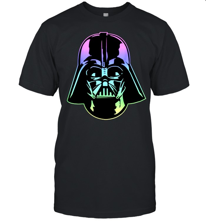 Star Wars Darth Vader Head Neon Gradient T-Shirt