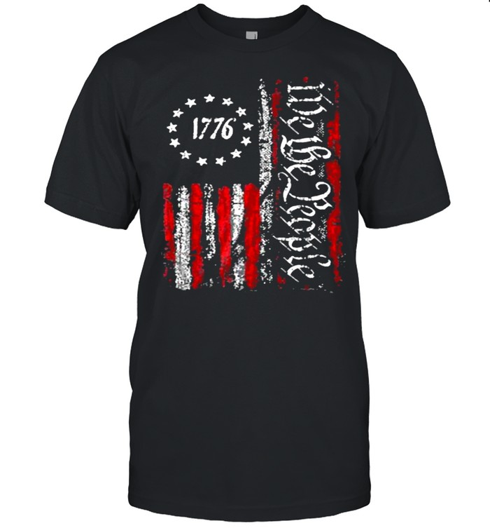 American Flag Patriotic 1776 We The People USA T- Classic Men's T-shirt