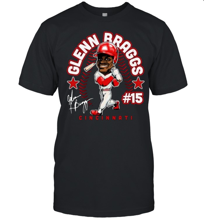 Glenn braggs cincinnati signature baseball shirt