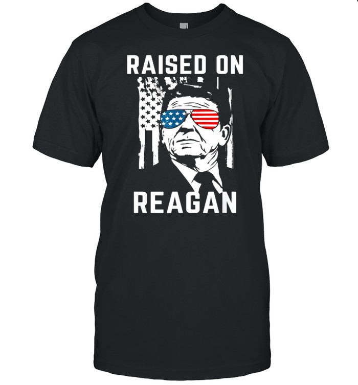 Republican Raised On Ronald Reagan Patriotic President T- Classic Men's T-shirt