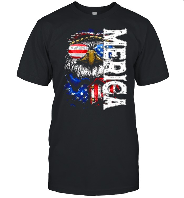 Patriotic Bald Eagle Merica 4th Of July Merica Eagle Shirt