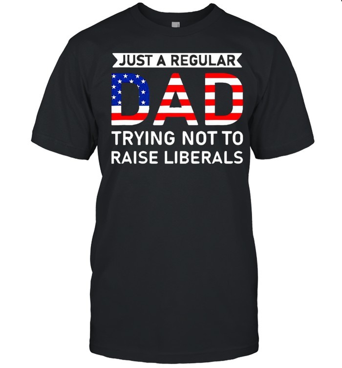 American Flag Just A Regular Dad Trying Not To Raise Liberals T-shirt Classic Men's T-shirt