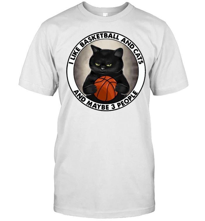 I like basketball and cats and maybe 3 people shirt Classic Men's T-shirt