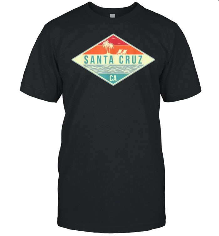 Santa Cruz Retro Beach Santa Cruz California T-Shirt