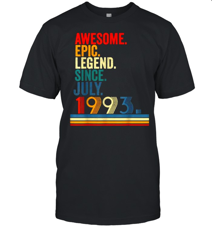Awesome Epic Legend Since July 1993 28 Year Old retro T-Shirt