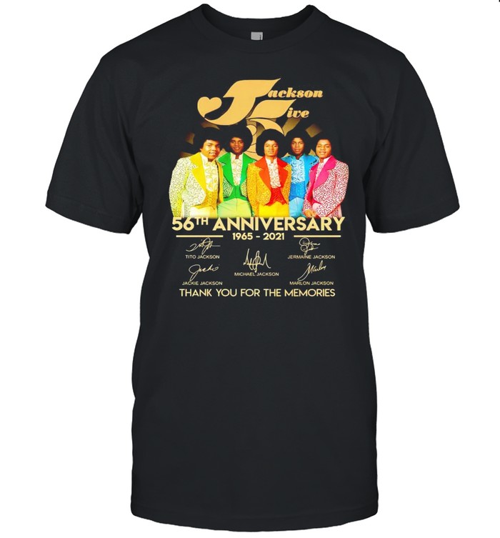 Jackson Five 56th Anniversary 1965 2021 thank you for the memories shirt