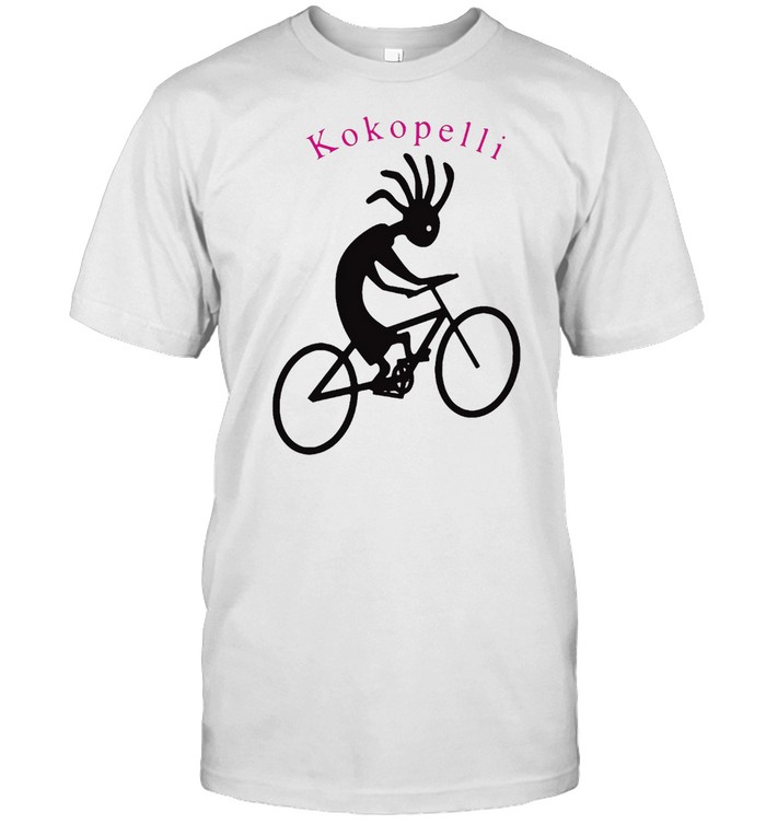 Kokopelli Biking Shirt Native Flute Player Riding His Bike T-shirt