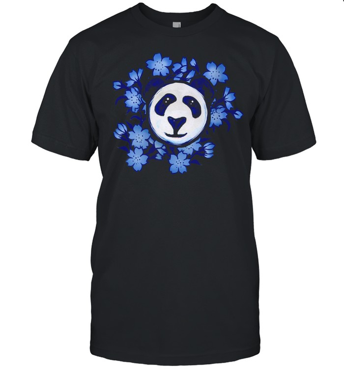 Blue Panda Art Floral Pandas shirt Classic Men's T-shirt