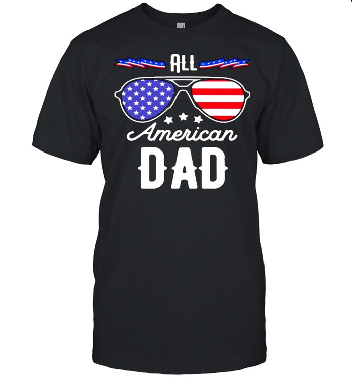 All american Dad sunglasses usa flag shirt