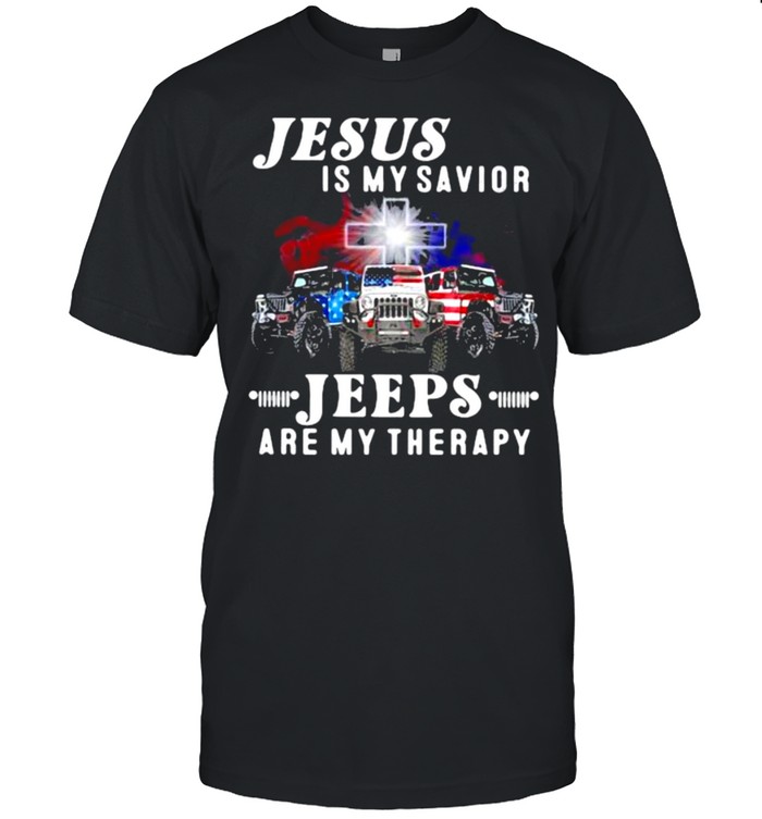 Jesus Is My Savior Jeeps Are Mt Therapy  Classic Men's T-shirt