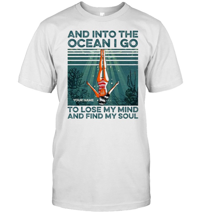 And into the ocean I go to lose my mind and find my soul vintage shirt Classic Men's T-shirt