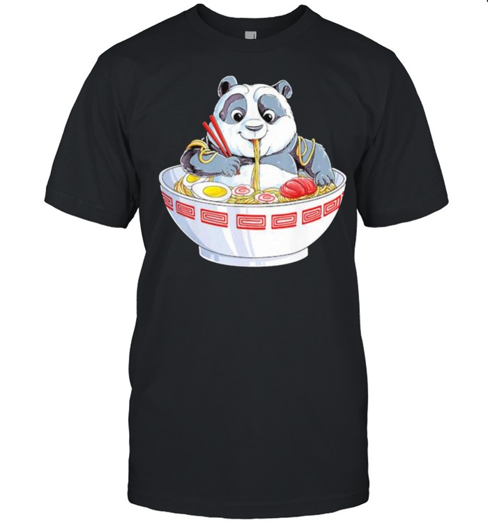 Panda eating noodle shirt