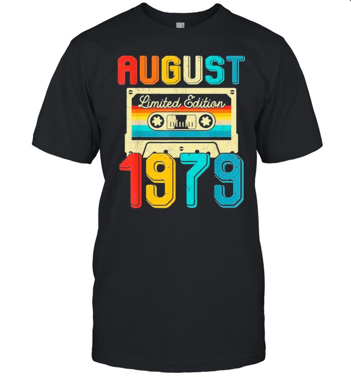 Vintage August 1979 Cassette Tape 42nd Birthday Decoration US 2021 shirt