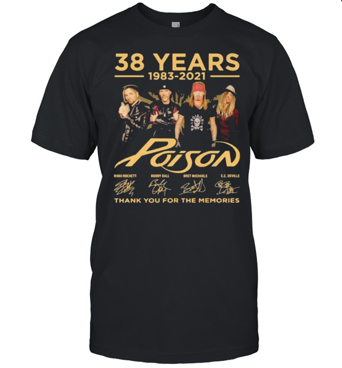 38 Years 1983 2021 Poison Thank You For The Memories Shirt