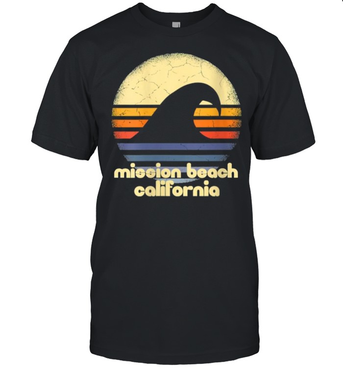 Mission Beach California Ocean Wave Vintage Shirt
