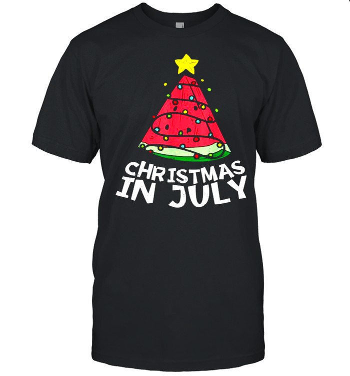 Christmas In July Watermelon Xmas Tree Summer T- Classic Men's T-shirt
