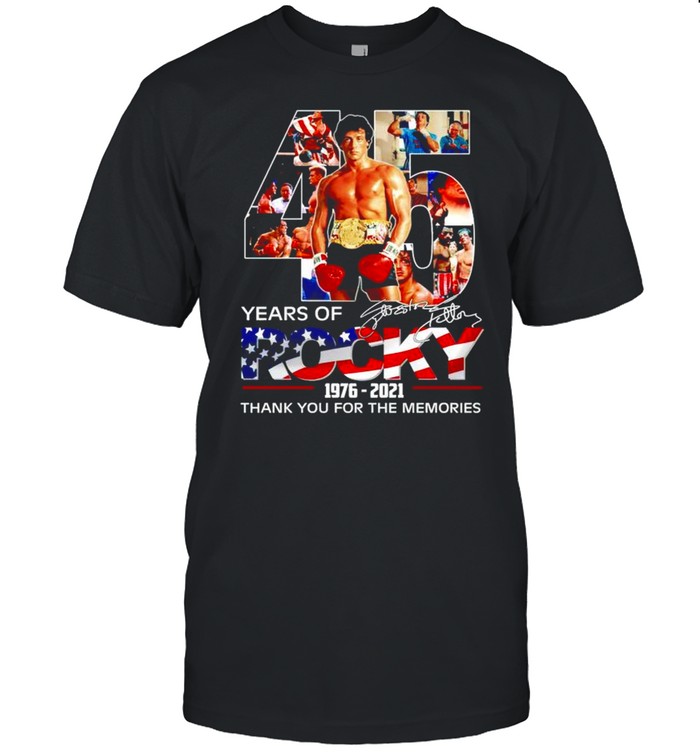 45 years of Rocky 1976 2021 thank you for the memories shirt