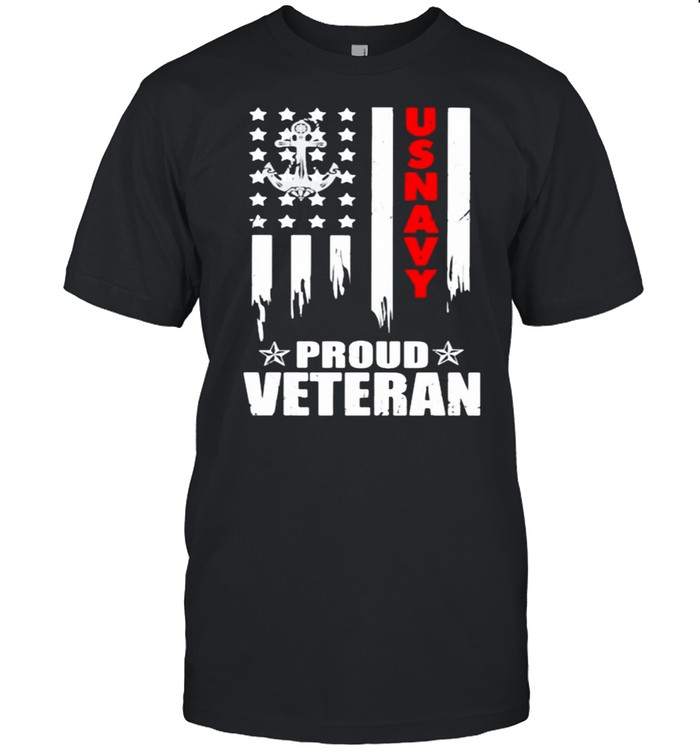 Usa navy proud veteran american flag shirt
