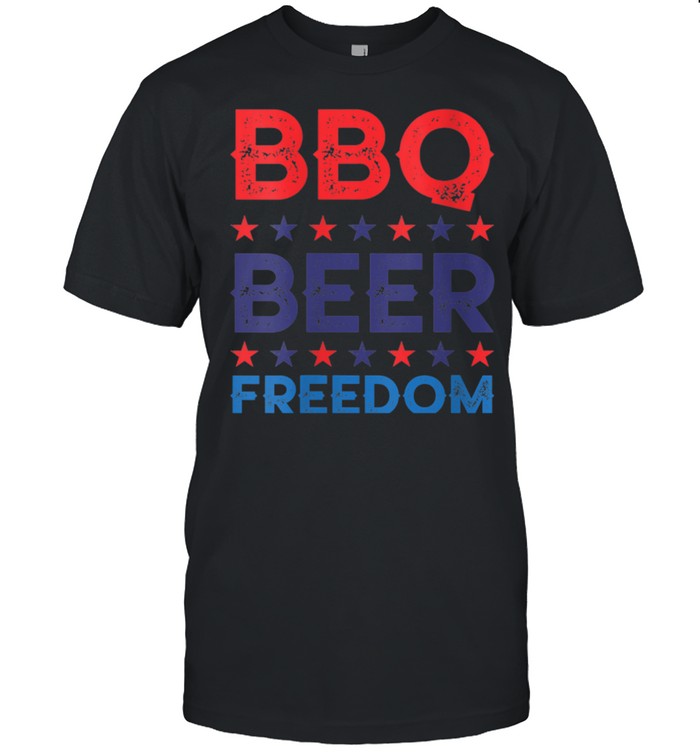 BBQ Beer Freedom America USA Party 4th of July Summer shirt