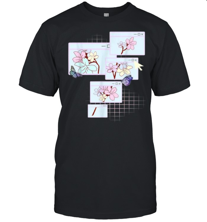 Kawaii E-Girl Pastel Aesthetic Grunge Browser Flower T-Shirt