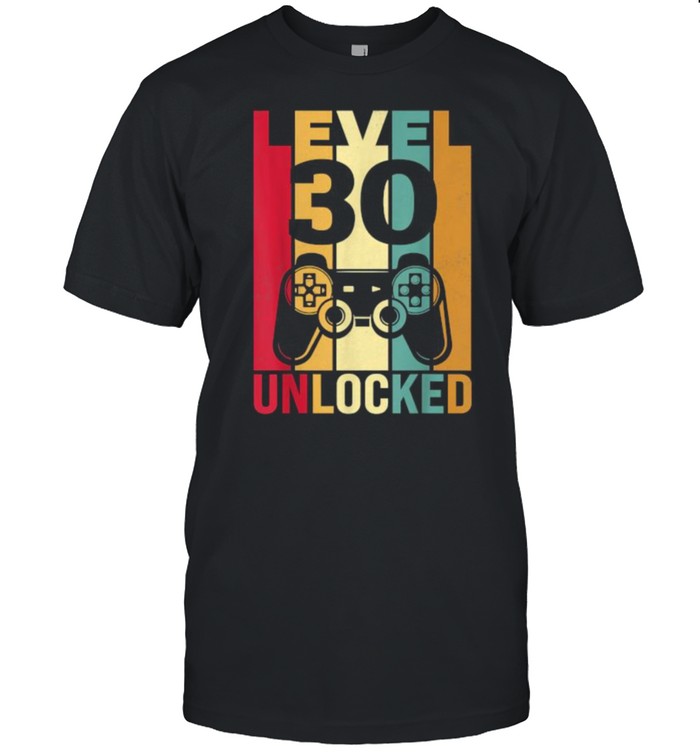 Level 30 Unlocked Video Game Vintage T-Shirt