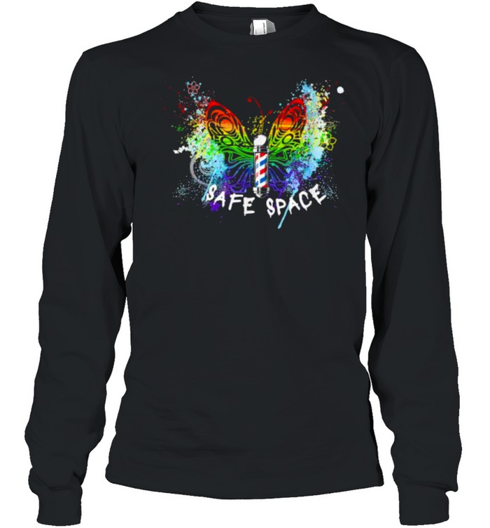 Safe space Butterfly watercolor T- Long Sleeved T-shirt