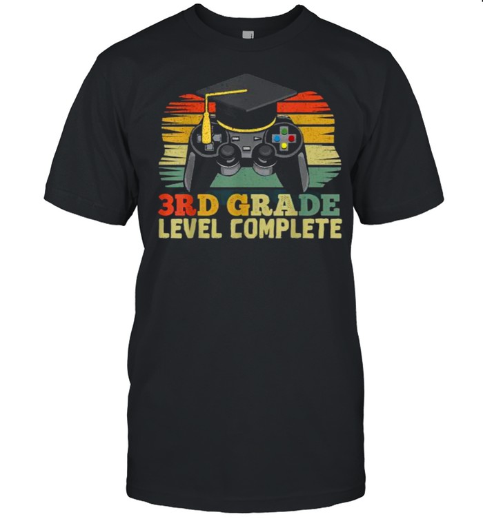 3rd Grade Level Complete Graduation Gaming Gamer Vintage T- Classic Men's T-shirt