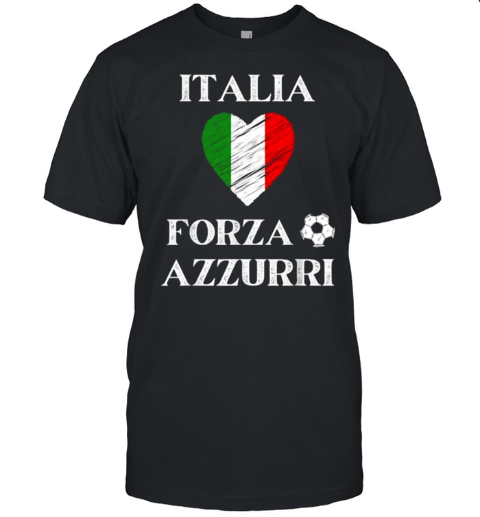 Italy Forza Azzurri Italia Soccer Flag Vintage Heart T-Shirt