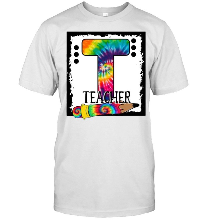 Teacher School Hippie Colorful  Classic Men's T-shirt
