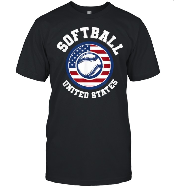 Softball USA Support the Team USA Flag T-Shirt