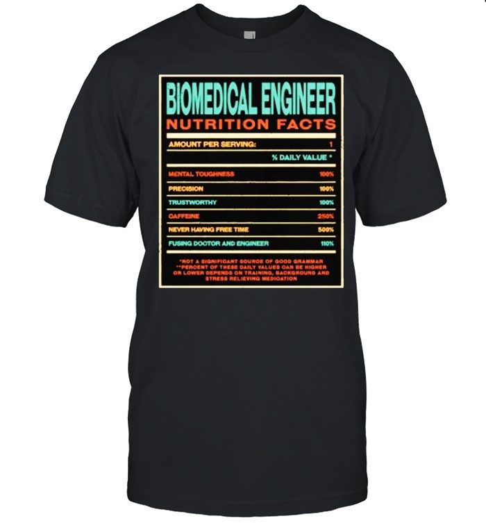 Biomedical Engineer Nutrition Facts Funny Engineering T- Classic Men's T-shirt