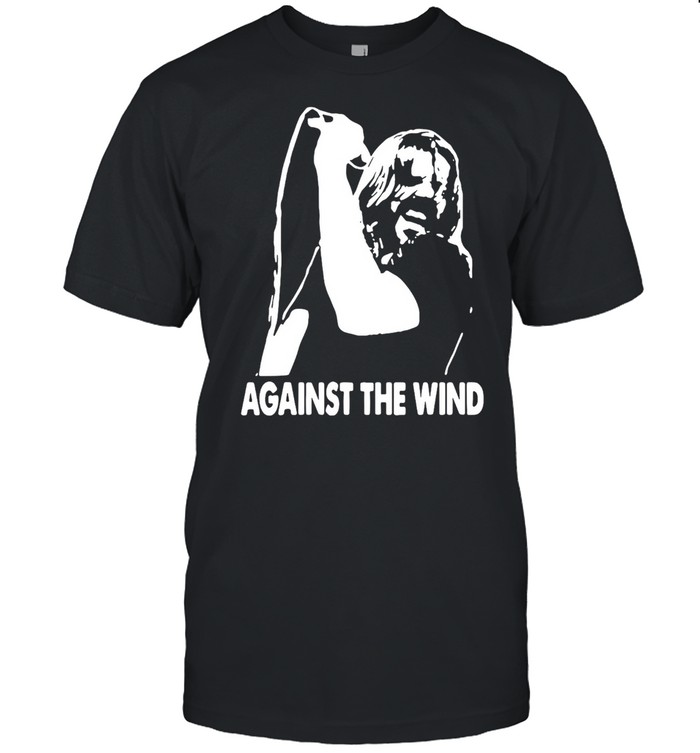 Black And White Bob Arts Seger Retro Music Against The Wind T-shirt
