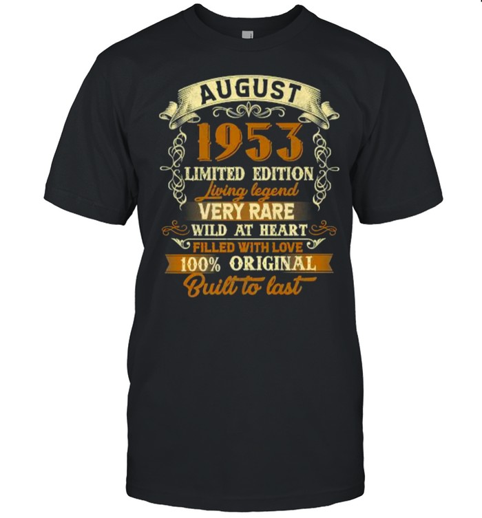 Born In August 1953 Vintage 68th Birthday Gift 68 Year Old Premium T- Classic Men's T-shirt