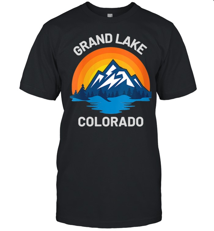 Grand Lake Colorado Mountain Sunset Retro Souvenir shirt